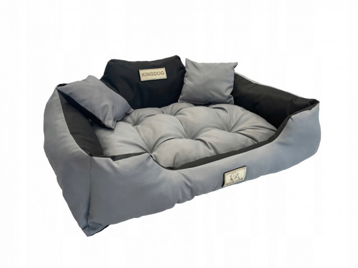 KingDog Grey Dog Couch Lounger 100x75 cm