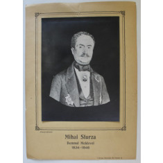 MIHAIL STURZA , DOMNUL MOLDOVEI , 1834 -1848 , PLANSA DIDACTICA , INTERBELICA
