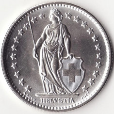Moneda Elvetia - 2 Francs 1967 - B - Argint