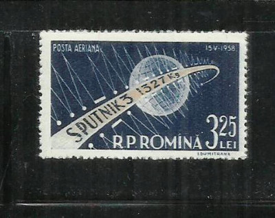 ROMANIA 1958 - SPUTNIK III - MNH - LP 460 foto