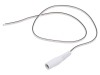 Cablu Alb DC 5,5/2,5 Soclu Drept 0,5m 2x0,35mm2, WEST POL