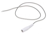 Cablu Alb DC 5,5/2,5 Soclu Drept 0,5m 2x0,35mm2, WEST POL