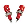 Suruburi M8 cu lumina LED alb 2buc - Rosu Garage AutoRide