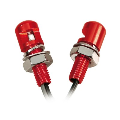 Suruburi M8 cu lumina LED alb 2buc - Rosu Garage AutoRide foto