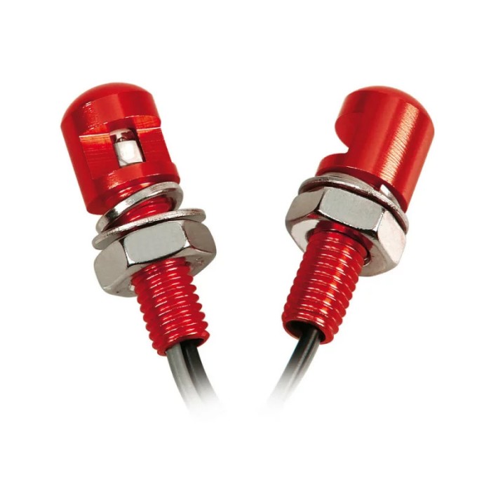 Suruburi M8 cu lumina LED alb 2buc - Rosu Garage AutoRide