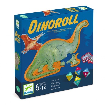 Joc cu zaruri piramidale Dinoroll, Djeco foto