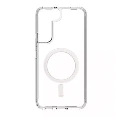 Husa magsafe htpmag compatibila cu samsung galaxy s22, atasare magnetica, clear case, transparent