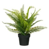 Ghiveci decorativ cu frunze late,plastic,verde,30 cm