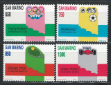 San Marino 1989 Mi 1412/15 MNH - Sport: CONS, UEFA, FIFA, tenis, F1