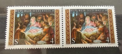 Austria - 1979 - Craciunul - Serie neuzata, in pereche foto