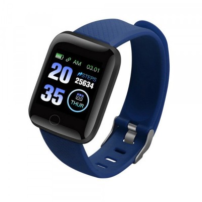 Ceas Smartwatch Rezistent la apa ID116 - Albastru foto