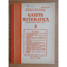 Revista Gazeta Matematica. Anul XC, nr. 5 / 1985