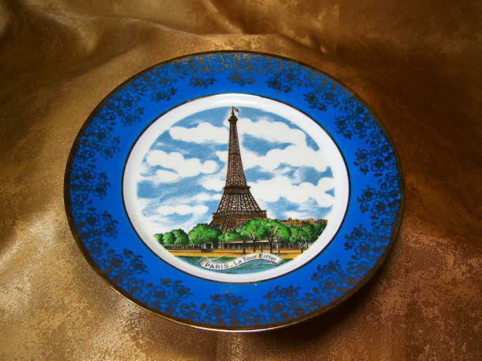 Farfurie Limoges Turnul Eiffel, colectie, cadou, vintage