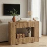 vidaXL Masă de consolă Dungi Stejar Artizanal 101 x 29 x 74 cm 899885