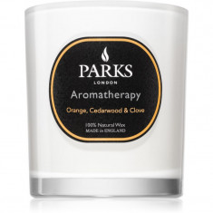 Parks London Aromatherapy Orange, Cedarwood & Clove lumânare parfumată 220 g