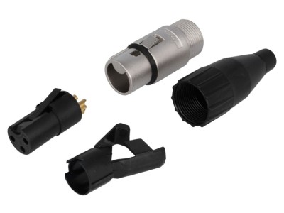 Conector XLR Mamă 3 Pin Aurit foto