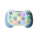 Jucarie interactiva flippy, tip consola pop it, 6 butoane functionale, 5 moduri de joc, 600 niveluri, + 3 ani, albastru/gri