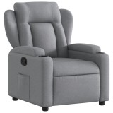 Fotoliu rabatabil gri deschis, material textil