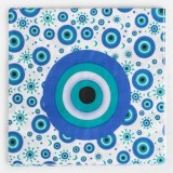 Șervețele de masă cu 2 straturi, 33x33cm, 20 buc, model ochi albastru, CMCLASS