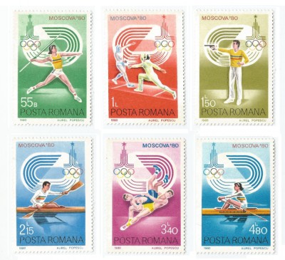 Rom&amp;acirc;nia, LP 1011/1980, J.O. de Vară, Moscova, MNH foto