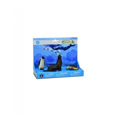 Set de 3 figurine pictate manual Foca Pinguin si Testoasa
