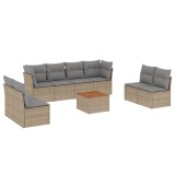 Cumpara ieftin Patio Sofa Set 8-Locuri Amestec de bej si gri deschis