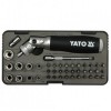 Trusa Biti Yato YT-2806, 42 Buc, Crom Vanadiu, Surubelnita cu Articulatie, Tubulare, Prelungitor, Bit Torx, Hex, Pozidriv, Cruce, Plate