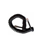 Cablu telefonic RJ10 spiralat 2.1m negru, Oem