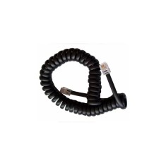 Cablu telefonic RJ10 spiralat 2.1m negru