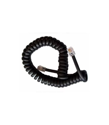 Cablu telefonic RJ10 spiralat 2.1m negru foto