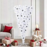 Brad de Craciun artificial cu 300 LED Alb 180 cm PVC si Otel