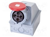 Conector AMPHENOL IP&amp;S 60A 415V AC trifazat soclu mamă IP44