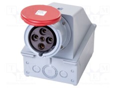 Conector AMPHENOL IP&amp;S 60A 415V AC trifazat soclu mamă IP44
