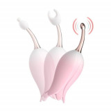 Vibrator Clitoris, 7 Moduri Vibratii, Silicon, USB, Roz, 13.4 cm, Bloom