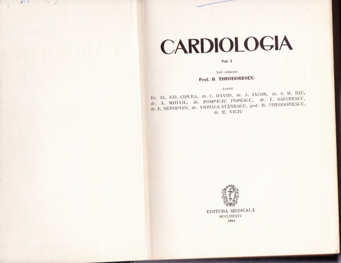 CARDIOLOGIA VOL 2 PROF. B. THEODORESCU