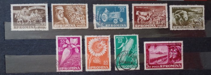 Romania 1959 Lp 473 ,10 ani de la primele G.A.C. serie stampilata