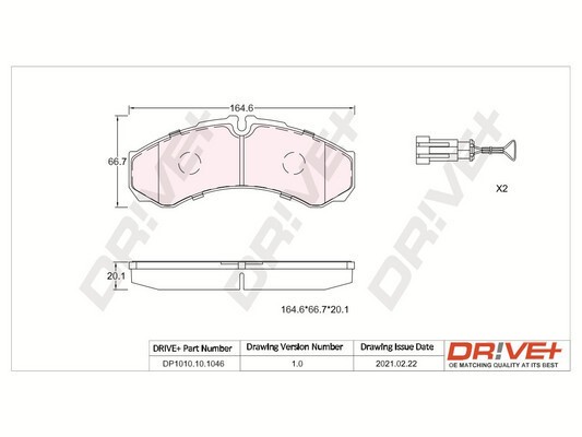Dr!ve+ DP1010.10.1046 set placute frana,frana disc