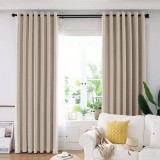 Cumpara ieftin Set draperie din catifea blackout cu inele albe, Madison, 200x270 cm, densitate 700 g/ml, Beaver, 2 buc