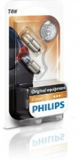 Set 2 becuri auto halogen Philips Vision T4W 4W 12V 12929B2 foto