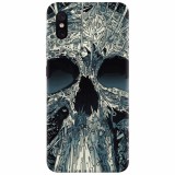 Husa silicon pentru Xiaomi Mi 8 Pro, Abstract Skull Artwork Illustration