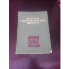 TEXTE DIN LITERATURA POPORANA ROMANA - G. ALEXICI