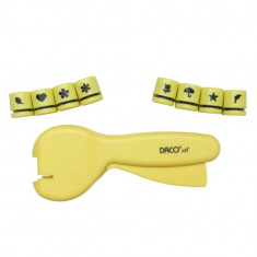 Perforator DACO Hobby, Opt Forme Interschimbabile, Perforare 1 cm, Perforatoare Lucru Manual, Perforatoare Activitati Creative, Perforatoare pentru Fe