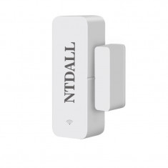 Senzor de usa/fereastra WiFi Ntdall D06 Smart, baterii incluse, Compatibilitate Tuya si Smart Life