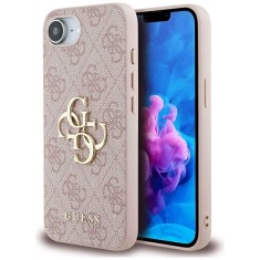 Husa originala Guess iPhone 16e Hardcase 4G Big Logo, roz, GUHCPSE44GMGPI foto