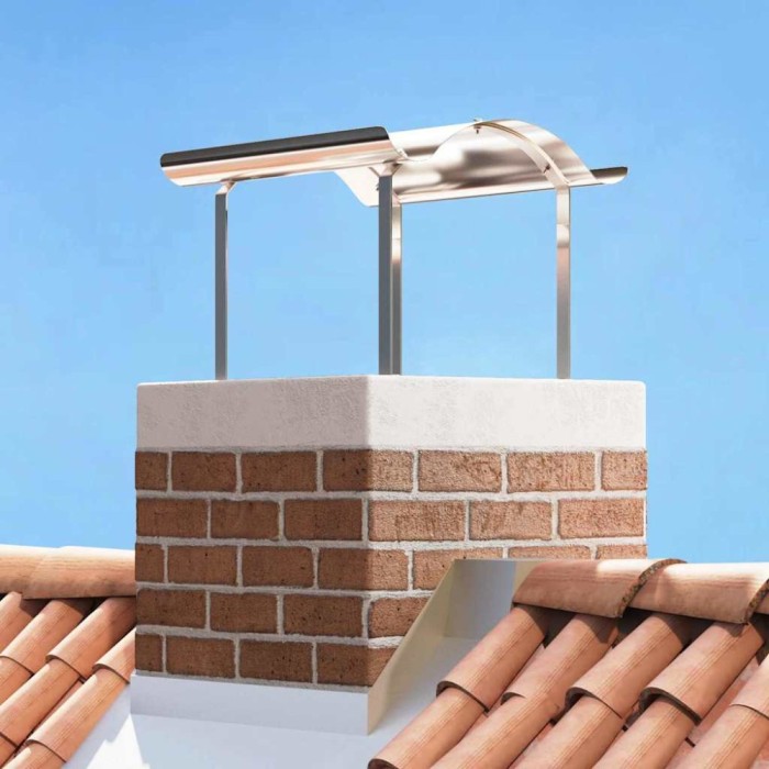 vidaXL Capac pentru Șemineu Argintiu 59.5 x 50 x 36.5 cm 42008432
