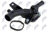 Carcasa termostat Opel Corsa D/E 1.2 / 1.4 2009-, Astra J 1.4 2009-, Adam 1.2 / 1.4 2012-, Meriva B 1.4 2010-; varianta 2; 1338487; NTY, aftermarket