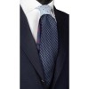 Cravata Matase Barbati Bleu Bleumarin, Nod Contrast, Model Unicat, 148 cm, Made in Italy, Lux