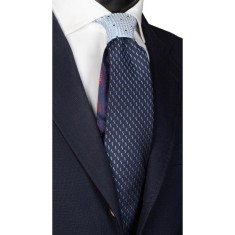 Cravată mătase cu nod &icirc;n contrast N2182, model unicat