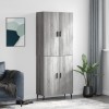 VidaXL Dulap &icirc;nalt, gri sonoma, 69,5x34x180 cm, lemn compozit 3195697