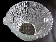 Recipient vechi de gheață &amp;bdquo;Caesar&amp;rdquo;.Cristal brutalist scoarta de stejar.Rar foto